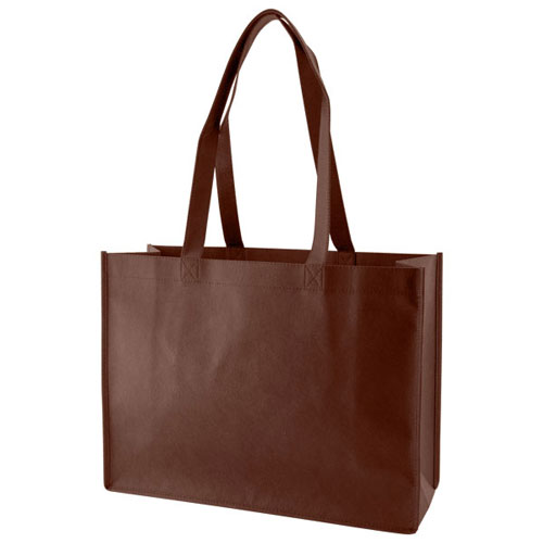 Reusable Tote, Chocolate, 16" x 6" x 12", 28" Handle