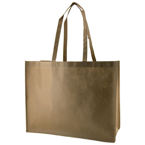 Reusable Tote, Khaki, 20" x 6" x 16", 28" Handle