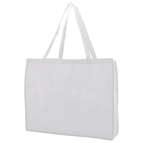 Reusable Tote, White, 20" x 6" x 16", 28" Handle