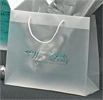 Frosted Clear Plastic Euro Tote Shopping Bag - Assorted Sizes