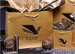 Euro Style Soft Handle Laminated Paper Shopping Bag - Matte Gold