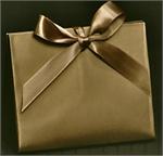 Euro Style Soft-Handle Laminated Paper Purse Bag / Box - Chocolate Brown