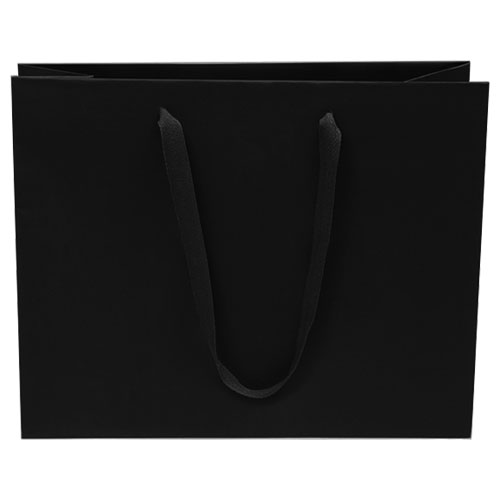 Black, Natural Finish, Black Cotton Twill Handles, 20" W x 6" G x 14" H