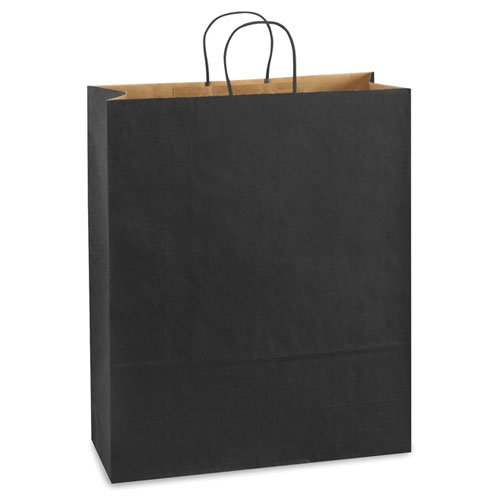 Black Natural Kraft, Twisted Paper Handles - 16" W x 6" G x 19" H
