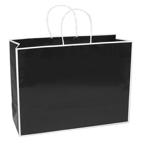 Black with White Trim, 16" W x 6" G x 12" H