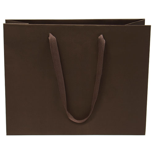 OccasionAll Extra Small Black Paper Gift Bags w/Fancy Handles Luxury  Shopping Euro Totes 4x2.75x4.5 12 Pack