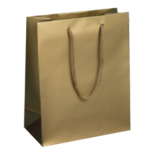 Gold, Matte Laminated, Cotton Cord Handles - Assorted Sizes