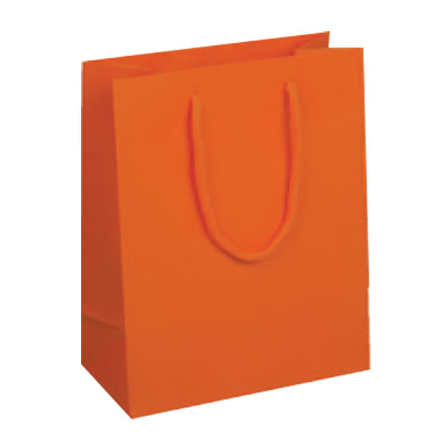 Valencia Orange, Matte Laminated, Cotton Cord Handles - Assorted Sizes