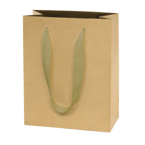 Recycled Kraft, Natural Finish, Cotton Twill Handles - Assorted Sizes