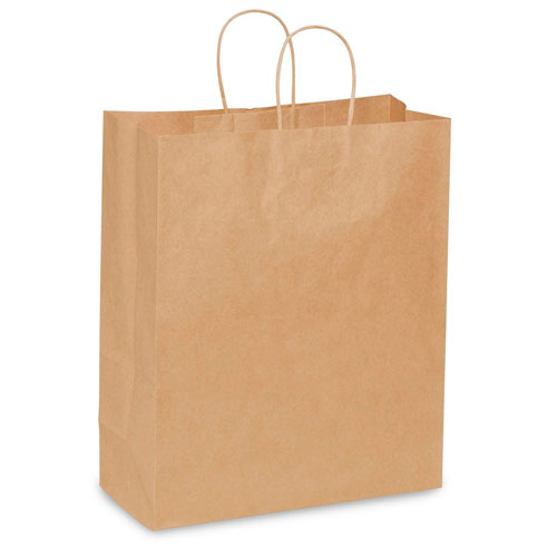 Natural Kraft, Twisted Paper Handles - 13" W x 6" G x 16" H