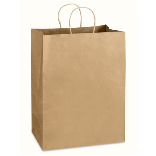 Natural Kraft, Twisted Paper Handles - 13" W x 7" G x 17" H