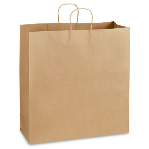 Natural Kraft, Twisted Paper Handles - 18" W x 8" G x 18" H