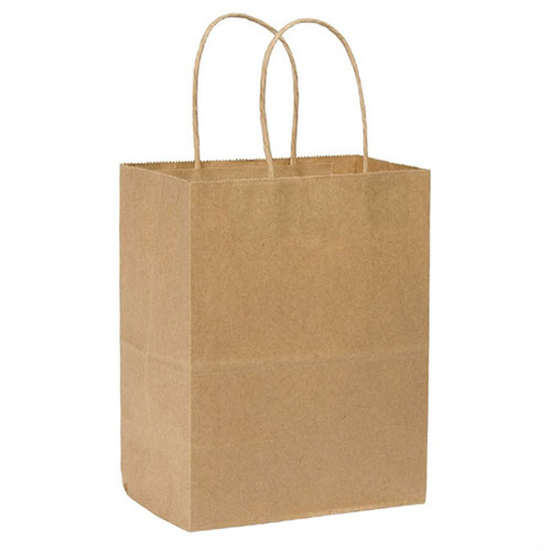 Natural Kraft, Twisted Paper Handles - 8" W x 6" G x 10" H