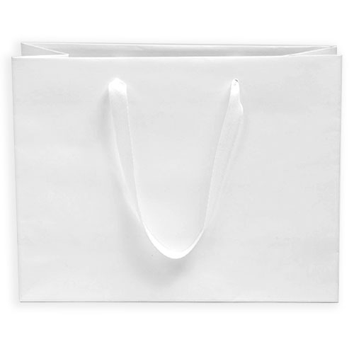 White, Natural Finish, Twill Handles - 20" W x 6" G x 14" H