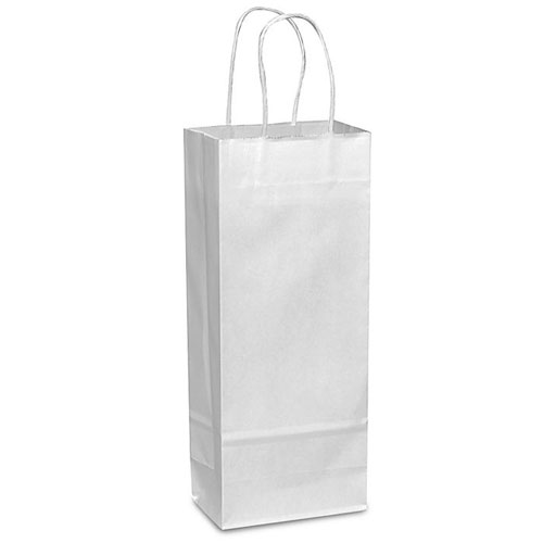 White Kraft, Twisted Paper Handles - 5-1/2" W X 3-1/4" G X 13" H