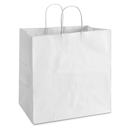 White Kraft, Twisted Paper Handles - 14-1/2" W X 9" G X 16-1/4" H