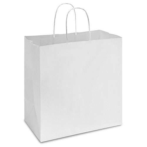 White Kraft, Twisted Paper Handles - 10" W X 7" G X 12" H
