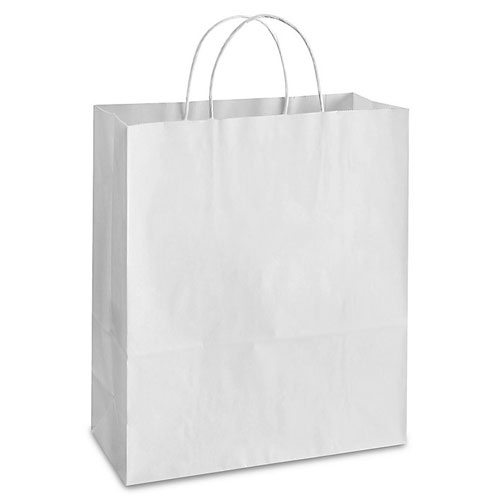 White Kraft, Twisted Paper Handles - 13" W X 6" G X 16" H