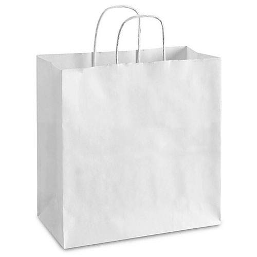 White Kraft, Twisted Paper Handles - 10" W X 5" G X 10" H