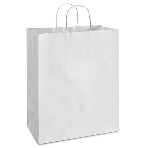 White Kraft, Twisted Paper Handles - 13" W X 7" G X 17" H