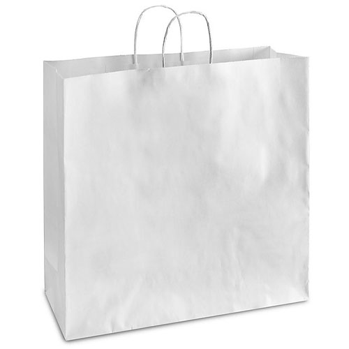 White Kraft, Twisted Paper Handles - 18" W X 7" G X 18" H