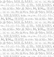 Mr. & Mrs. Patterned Gift Wrap Mr. & Mrs. Patterned Gift Wrap