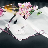 Plastic Merchandise Bag with Die Cut Handles - 6 colors to choose from