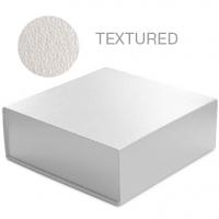 White Leatherette - 10 x 10 x 4