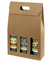 Bottle Carrier, 3 Bottles (750 ml) - Natural Textured Rib