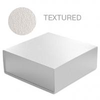 White Leatherette - 8 x 8 x 3