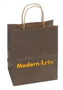 Custom Printed Kraft Shoppers with Chocolate Tint - 3 Sizes Custom Printed Kraft Shoppers with Chocolate Tint - 3 Sizes