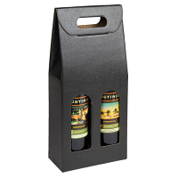 Bottle Carrier, 2 Bottles (750 ml) - Black Linen
