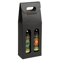 Bottle Carrier, 2 Bottles (375 ml) - Black Linen