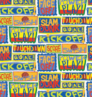 Sports Talk Patterned Gift Wrap