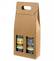 Bottle Carrier, 2 Bottles (750 ml) - Natural Textured Rib