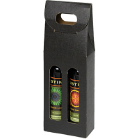 Bottle Carrier, 2 Bottles (200 ml) - Black Linen