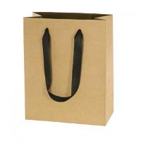 Recycled Kraft, Natural Finish, Black Cotton Twill Handles - Assorted Sizes