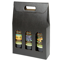 Bottle Carrier, 3 Bottles (750 ml) - Black Linen
